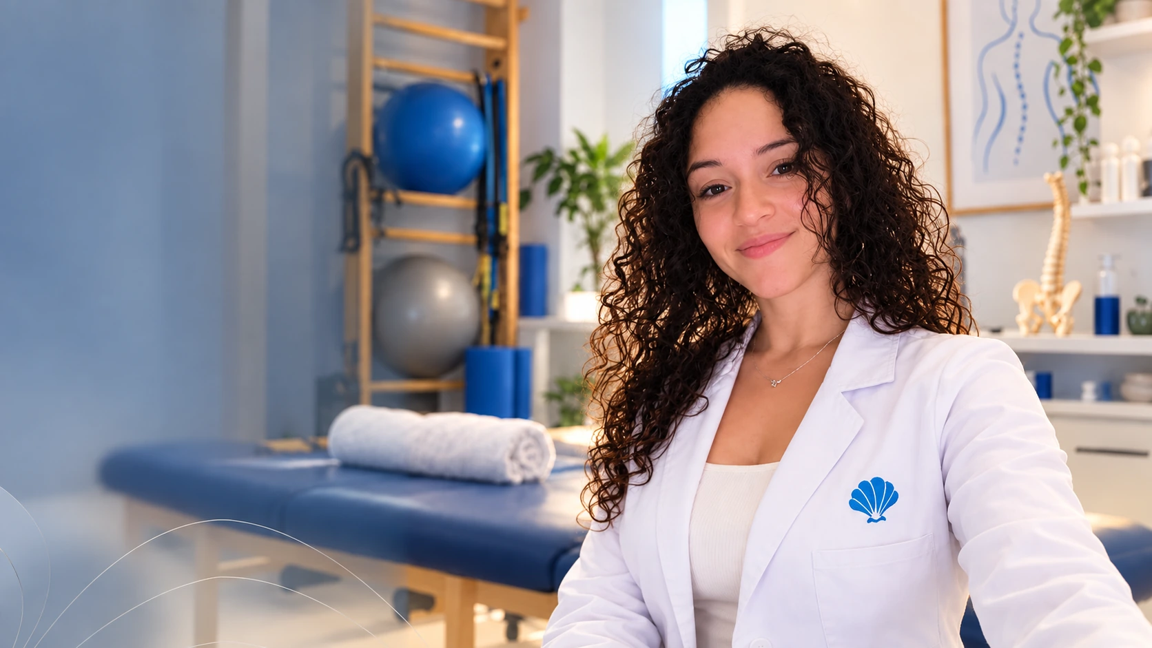 Profissional do Sea Care Nana em ambiente de fisioterapia